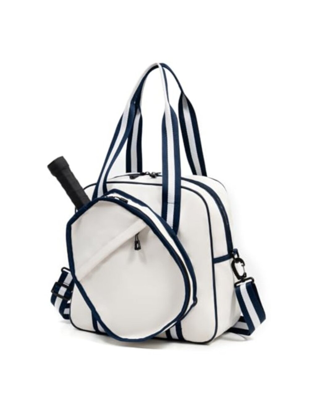 Pickleball Bag Tote with Detachable Crossbody Paddle Storage Nylon Large